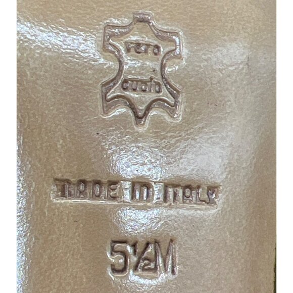 Garolini Vintage Olive Leather Heels 5.5 - Picture 10 of 10